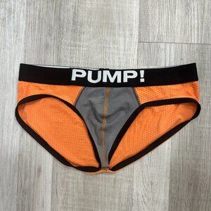 Pump Brief Underwear Orange and Gray Lightly Used XL